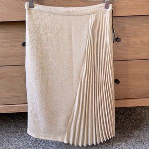 NEW Eva Franco Selena Skirt in Soft Shimmery Gold